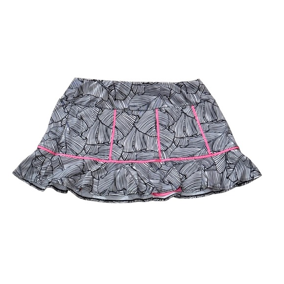 Tail Pants - TAIL Women's Large Leaf Print Pink Trim Tennis Skirt Skort Pickleball Athletic